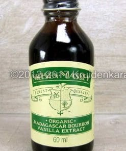 Flesje biologische Fairtrade Bourbon vanille extract uit Madagaskar, 60 ml. Vanille extract kopen.